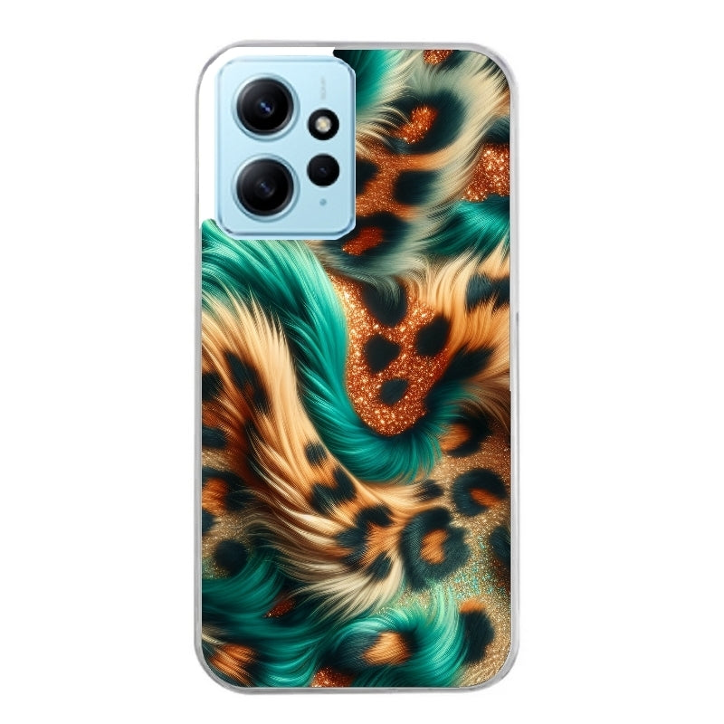 Coque taperso pour Redmi Note 12 4G 5G PRO 4G avec motif effet fourrure leopard 3 protection antichoc personnalisée