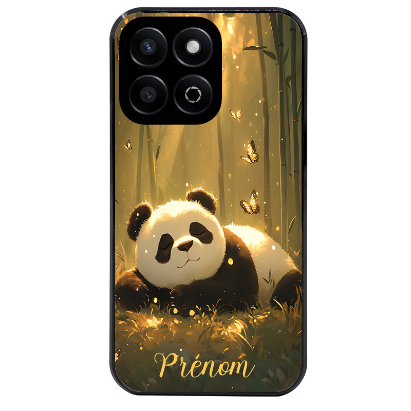 Coque noire taperso pour Honor 400 et Lite Pro Smart avec motif panda et papillon personnalisee protection antichoc personnalisée