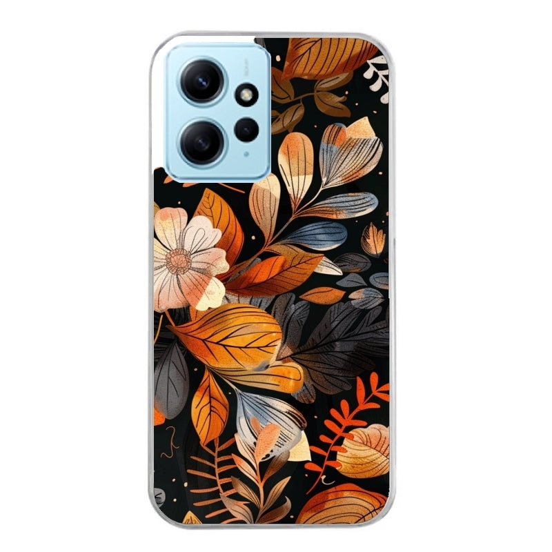 Coque taperso pour Redmi Note 12 4G 5G PRO 4G avec motif fleur automne protection antichoc personnalisée
