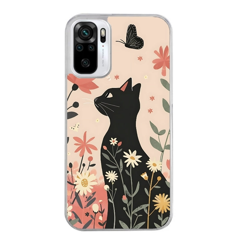 Coque taperso pour Redmi Note 10 4G 5G PRO 10S avec motif chat papillon 1 protection antichoc personnalisée