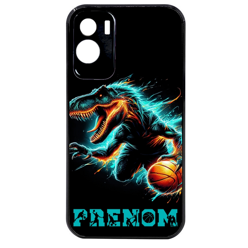 Coque noire taperso pour Honor 70 LITE 90 et LITE avec motif basket et dino personnalisee protection antichoc personnalisée