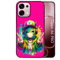 Coque noire taperso pour OPPO A6 PRO 4G et 5G avec motif anime manga et tag protection antichoc personnalisée