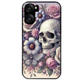 Coque noire taperso pour OnePlus Nord CE5 avec motif tete de mort pastel protection antichoc personnalisée