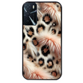 Coque noire taperso pour OPPO A16 et A16S avec motif effet fourrure leopard 1 protection antichoc personnalisée