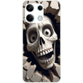 Coque taperso pour POCO M6 PRO 4G avec motif tete de mort smile protection antichoc personnalisée