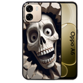 Coque noire taperso pour OPPO A6 A6X 4G et 5G avec motif tete de mort smile protection antichoc personnalisée