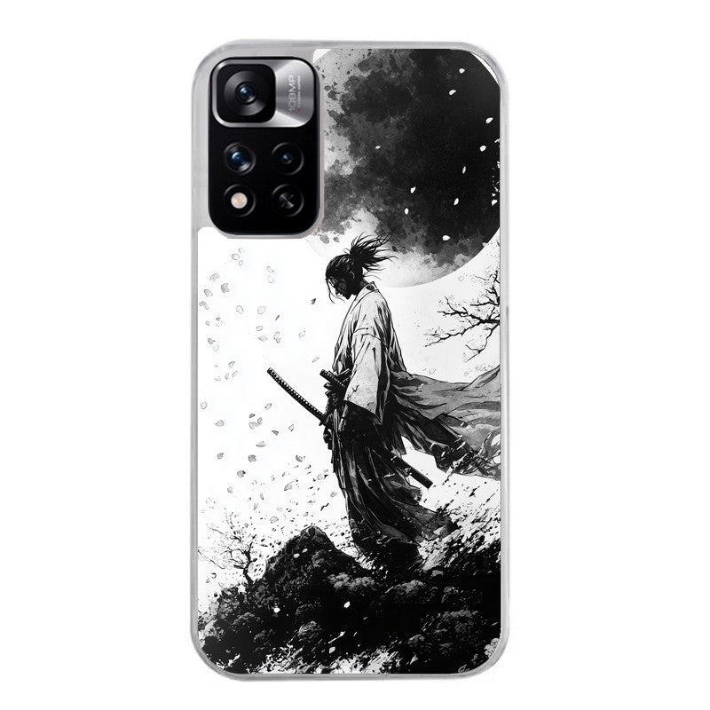 Coque taperso pour Redmi Note 10 4G 5G PRO 10S avec motif samourai et lune protection antichoc personnalisée