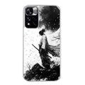 Coque taperso pour Redmi Note 11 4G PRO 5G 11S avec motif samourai et lune protection antichoc personnalisée