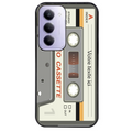 Coque noire taperso pour Redmi 15 4G et 5G avec motif cassette grise personnalisable protection antichoc personnalisée