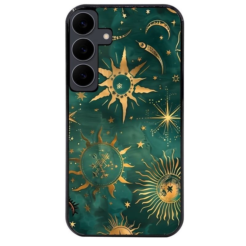 Coque noire taperso pour galaxy A06 A16 A26 A36 A56 avec motif lune et astro protection antichoc personnalisée