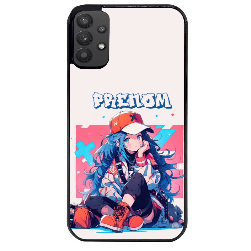 Coque noire taperso pour galaxy A22 A32 A52 A52S 4G 5G  avec motif anime casquette personnalise protection antichoc personnalisée