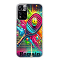 Coque taperso pour Redmi Note 11 4G PRO 5G 11S avec motif padel raquette personnalisee protection antichoc personnalisée