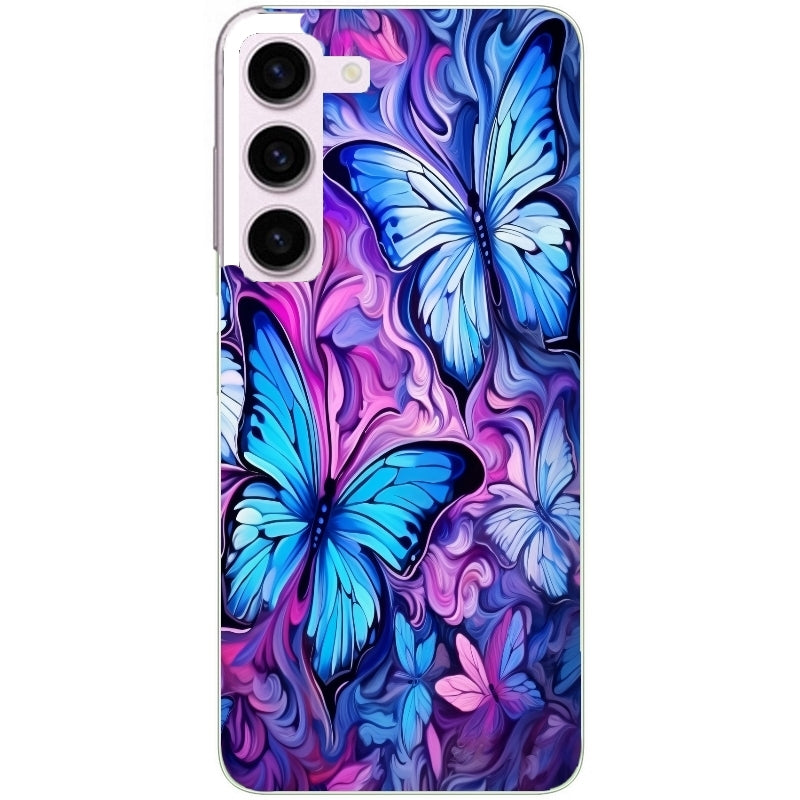 Coque taperso pour Galaxy A13 4G et 5G A23 A53 avec motif papillon violet uv protection antichoc personnalisée