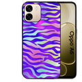 Coque noire taperso pour OPPO A6 A6X 4G et 5G avec motif zebre color protection antichoc personnalisée
