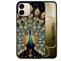 Coque noire taperso pour OPPO A6 A6X 4G et 5G avec motif paon mandala protection antichoc personnalisée