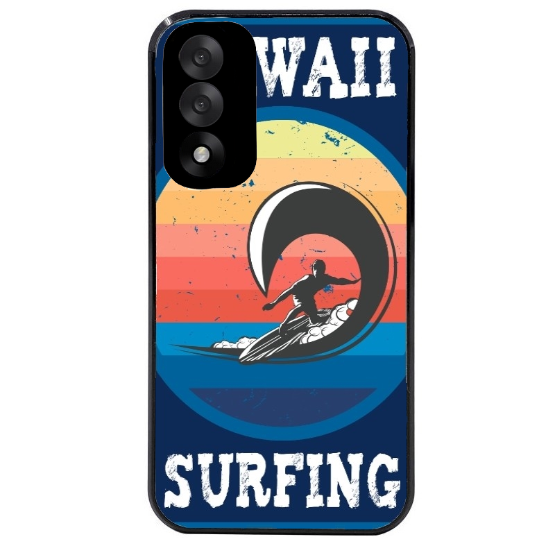 Coque noire taperso pour OnePlus Nord 5 avec motif hawaii et surf protection antichoc personnalisée
