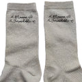 Chaussettes paillettes crème motif maman formidable