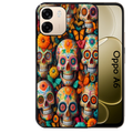 Coque noire taperso pour OPPO A6 A6X 4G et 5G avec motif mort mexicaine papillon protection antichoc personnalisée