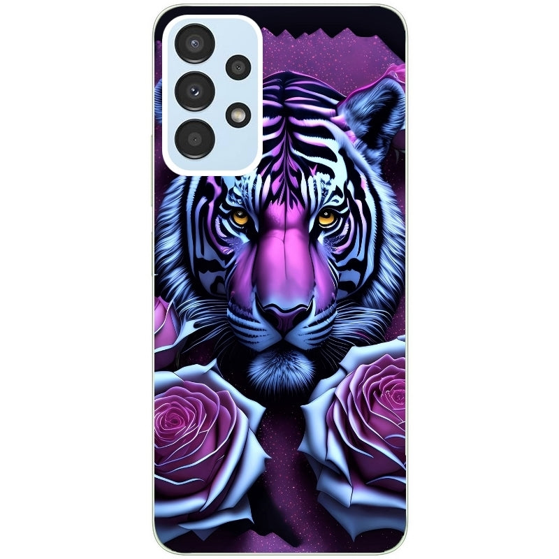Coque taperso pour Galaxy A13 4G et 5G A23 A53 avec motif tigre uv style manga protection antichoc personnalisée