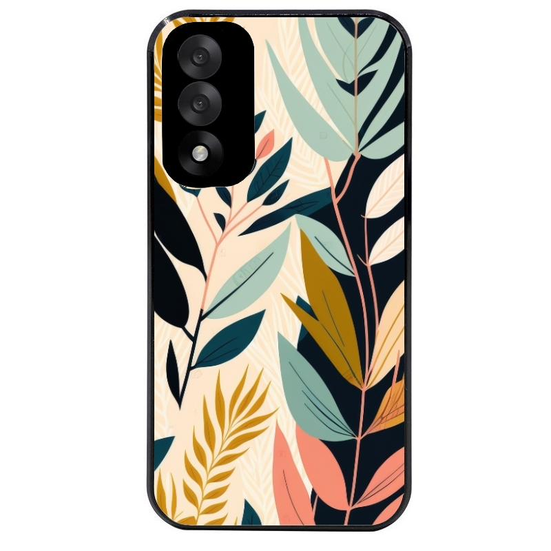 Coque noire taperso pour OnePlus Nord 5 avec motif vintage et fleur protection antichoc personnalisée