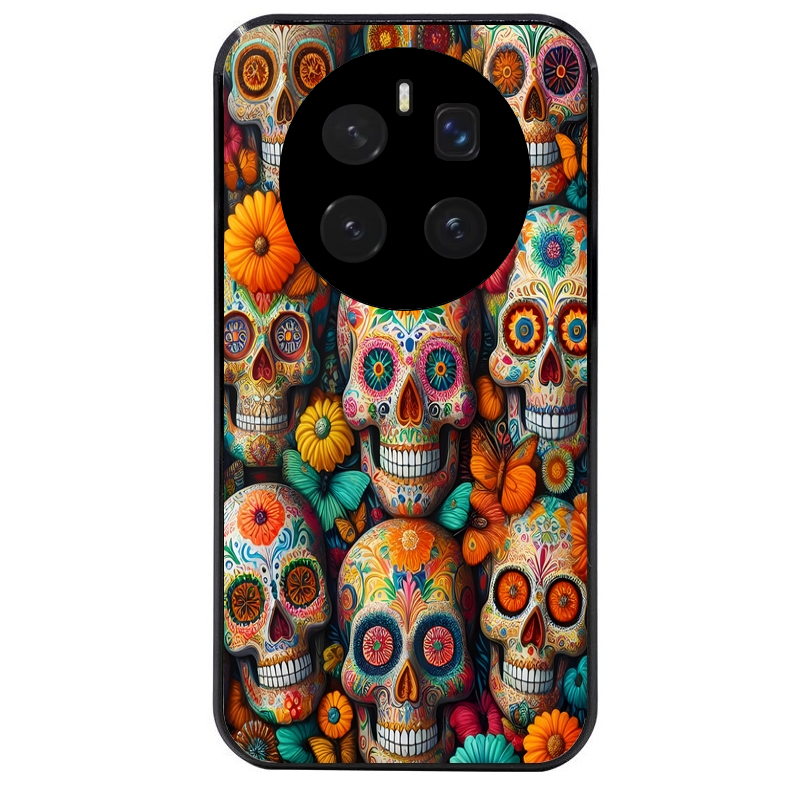 Coque noire taperso pour Magic 7 LITE et PRO avec motif mort mexicaine papillon protection antichoc personnalisée