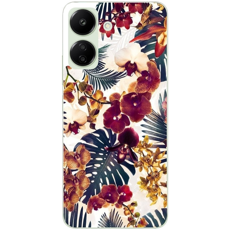 Coque taperso pour POCO C65 4G avec motif jungle couleurs d'automne protection antichoc personnalisée