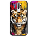 Coque noire taperso pour OPPO A5 A9 2020 avec motif tigre style hip hop protection antichoc personnalisée