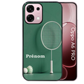 Coque noire taperso pour OPPO A6 PRO 4G et 5G avec motif badminton sport personnalise protection antichoc personnalisée