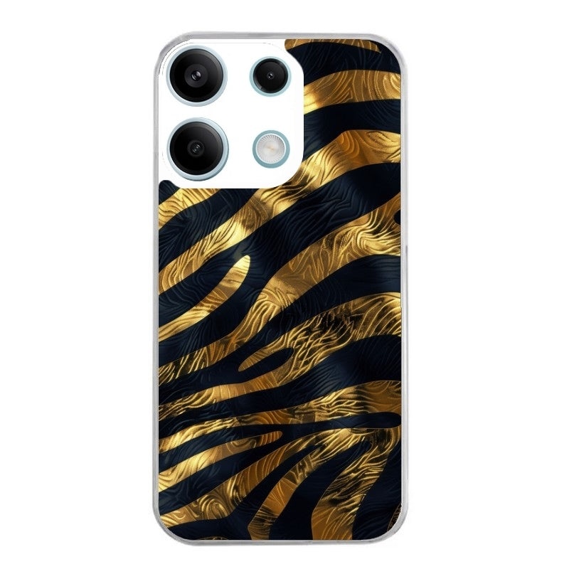 Coque taperso pour POCO X6 5G avec motif zebre gold protection antichoc personnalisée