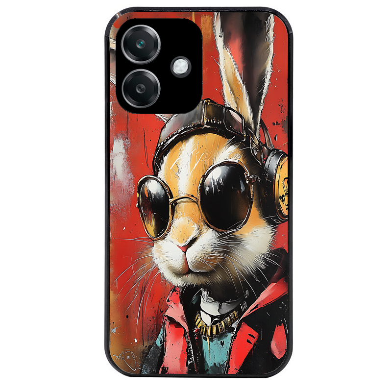 Coque noire taperso pour OPPO A40 avec motif lapin tag protection antichoc personnalisée