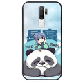 Coque noire taperso pour OPPO A5 A9 2020 avec motif panda anime protection antichoc personnalisée