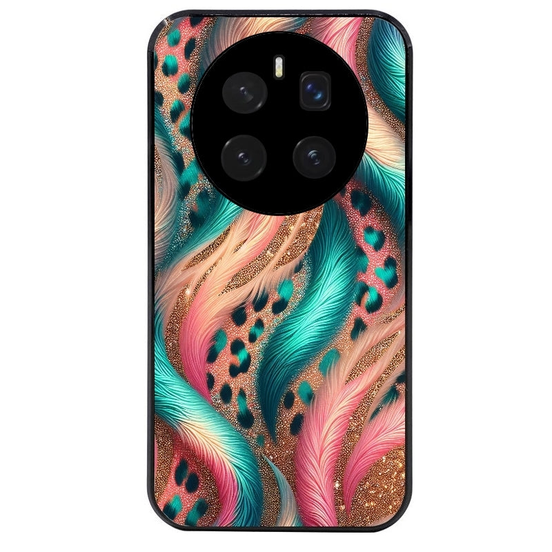Coque noire taperso pour Magic 7 LITE et PRO avec motif effet fourrure leopard 2 protection antichoc personnalisée