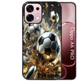 Coque noire taperso pour OPPO A6 PRO 4G et 5G avec motif foot metal personnalisee protection antichoc personnalisée