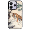 Coque noire taperso pour Redmi Note 14 et PRO PLUS 4G 5G avec motif tigre bonzai protection antichoc personnalisée