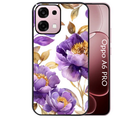 Coque noire taperso pour OPPO A6 PRO 4G et 5G avec motif fleur pivoine protection antichoc personnalisée