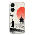Coque taperso pour POCO C65 4G avec motif samourai et temple personnalisee protection antichoc personnalisée