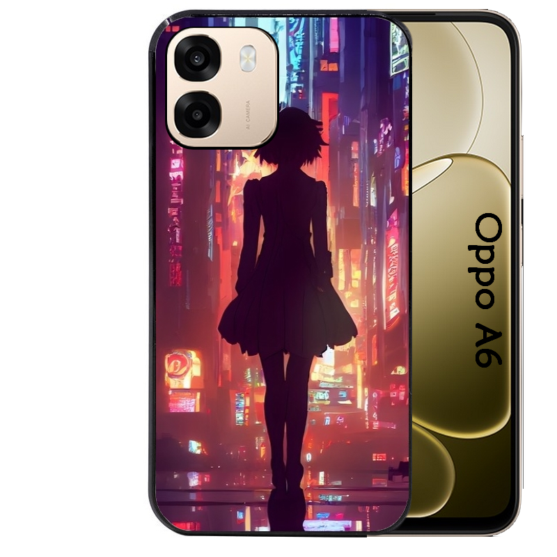 Coque noire taperso pour OPPO A6 A6X 4G et 5G avec motif new york anime protection antichoc personnalisée