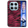 Coque noire taperso pour Redmi Note 15 et PRO PLUS 4G 5G avec motif zebre grenat protection antichoc personnalisée