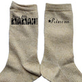 Chaussettes personnalisée paillettes doré motif bonne fëte maman