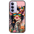 Coque noire taperso pour Redmi 15 4G et 5G avec motif femme papillon protection antichoc personnalisée