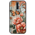 Coque noire taperso pour OPPO Reno 2 et 2Z avec motif bois et papillon 3 protection antichoc personnalisée
