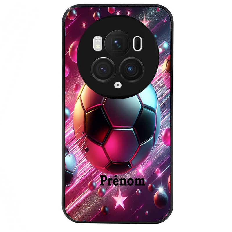 Coque noire taperso pour Magic 5 6 LITE et PRO avec motif foot etoile personnalisee protection antichoc personnalisée