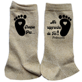 Chaussettes personnalisées paillettes doré motif chaque pas valentin