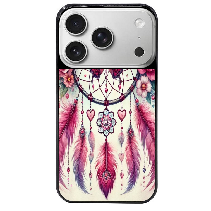 Coque noire taperso pour Iphone 17 17E AIR MAX PRO avec motif dreamcatcher et papillon protection antichoc personnalisée