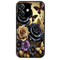Coque noire taperso pour OPPO A40 avec motif papillon gothic protection antichoc personnalisée