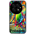Coque noire taperso pour OnePlus 13 avec motif tennis color personnalisee protection antichoc personnalisée
