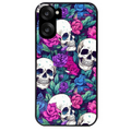 Coque noire taperso pour OnePlus Nord CE5 avec motif tete de mort violet protection antichoc personnalisée