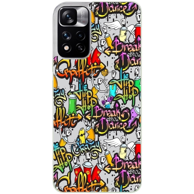 Coque taperso pour Redmi Note 11 4G PRO 5G 11S avec motif tag et graffiti protection antichoc personnalisée