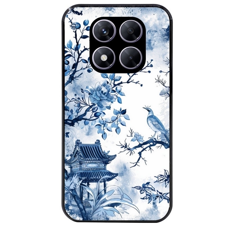 Coque noire taperso pour Redmi Note 14 et PRO PLUS 4G 5G avec motif japan art protection antichoc personnalisée