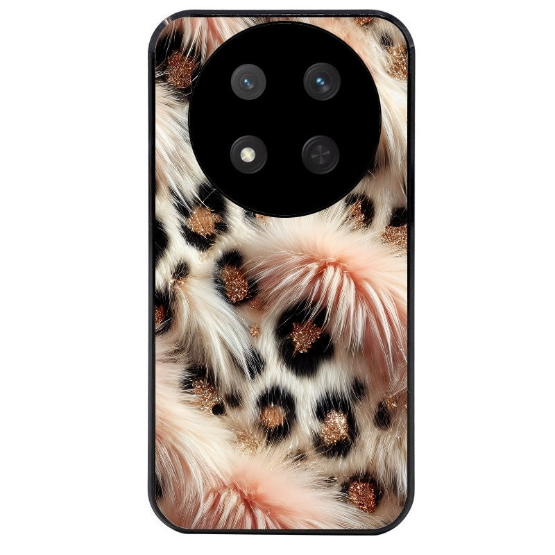 Coque noire taperso pour Magic 7 LITE et PRO avec motif effet fourrure leopard 1 protection antichoc personnalisée